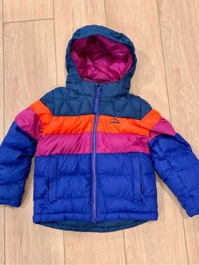 L.L. Bean Kids Colorblock Down Jacket